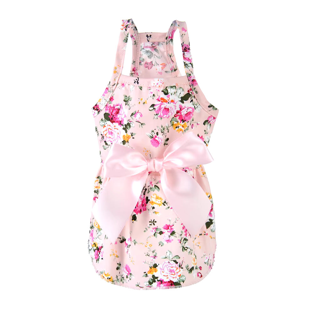 Dress Your Pet in Style with Our Floral Bowknot Princess Skirt!