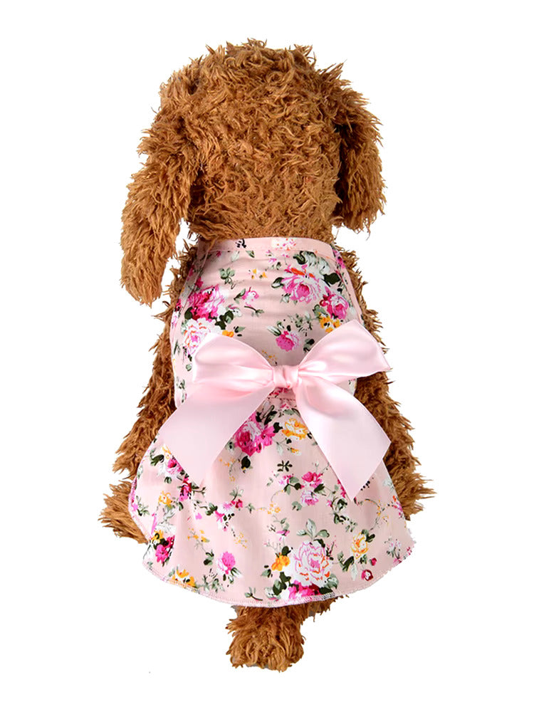 Dress Your Pet in Style with Our Floral Bowknot Princess Skirt!