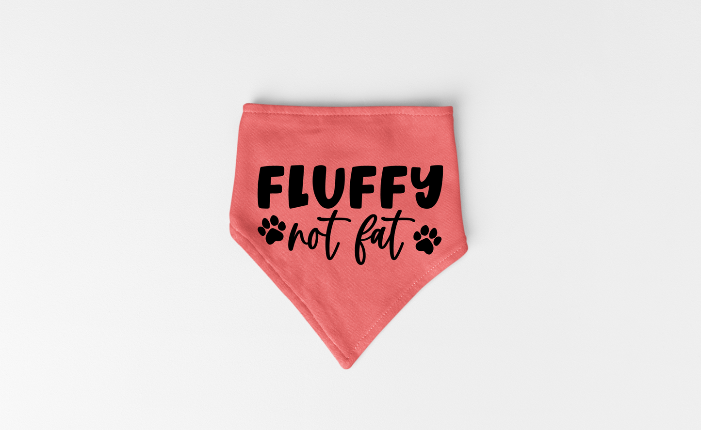 Fluffy Not Fat: Detachable Collar Dog Bandana