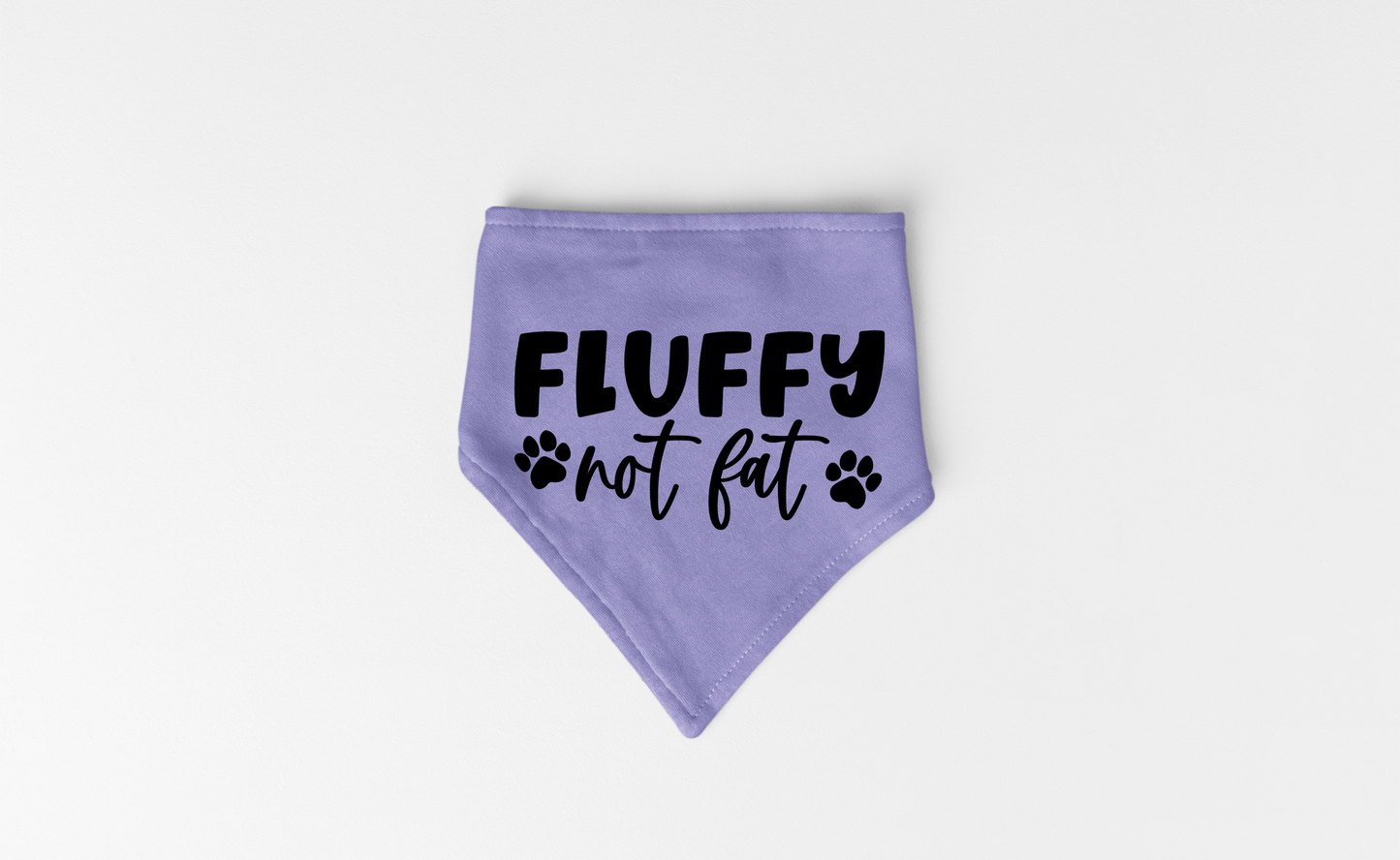 Fluffy Not Fat: Detachable Collar Dog Bandana