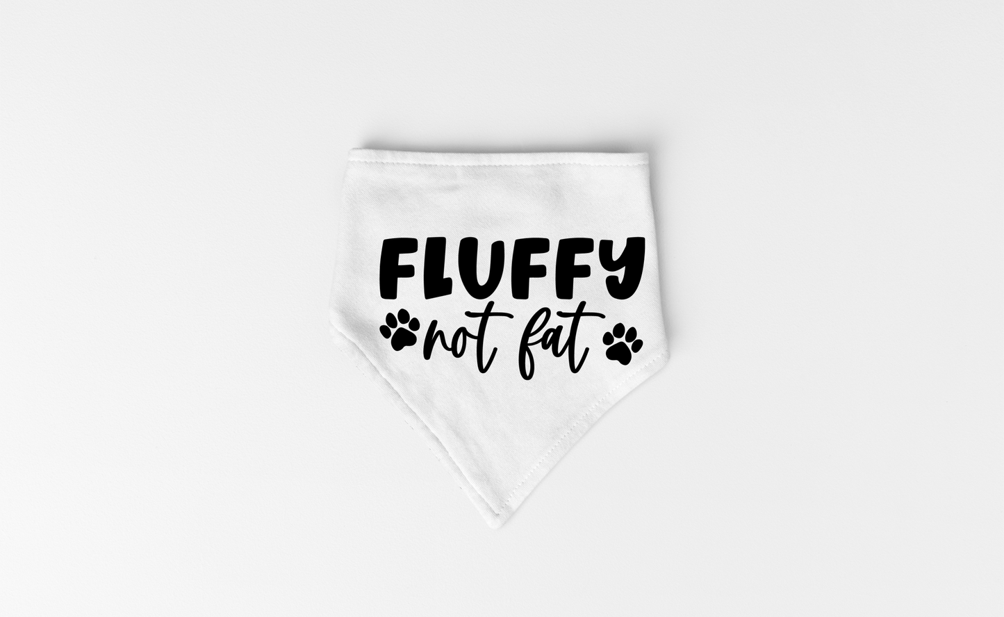 Fluffy Not Fat: Detachable Collar Dog Bandana