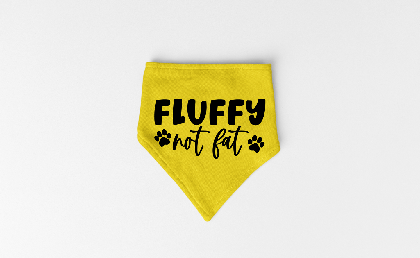 Fluffy Not Fat: Detachable Collar Dog Bandana