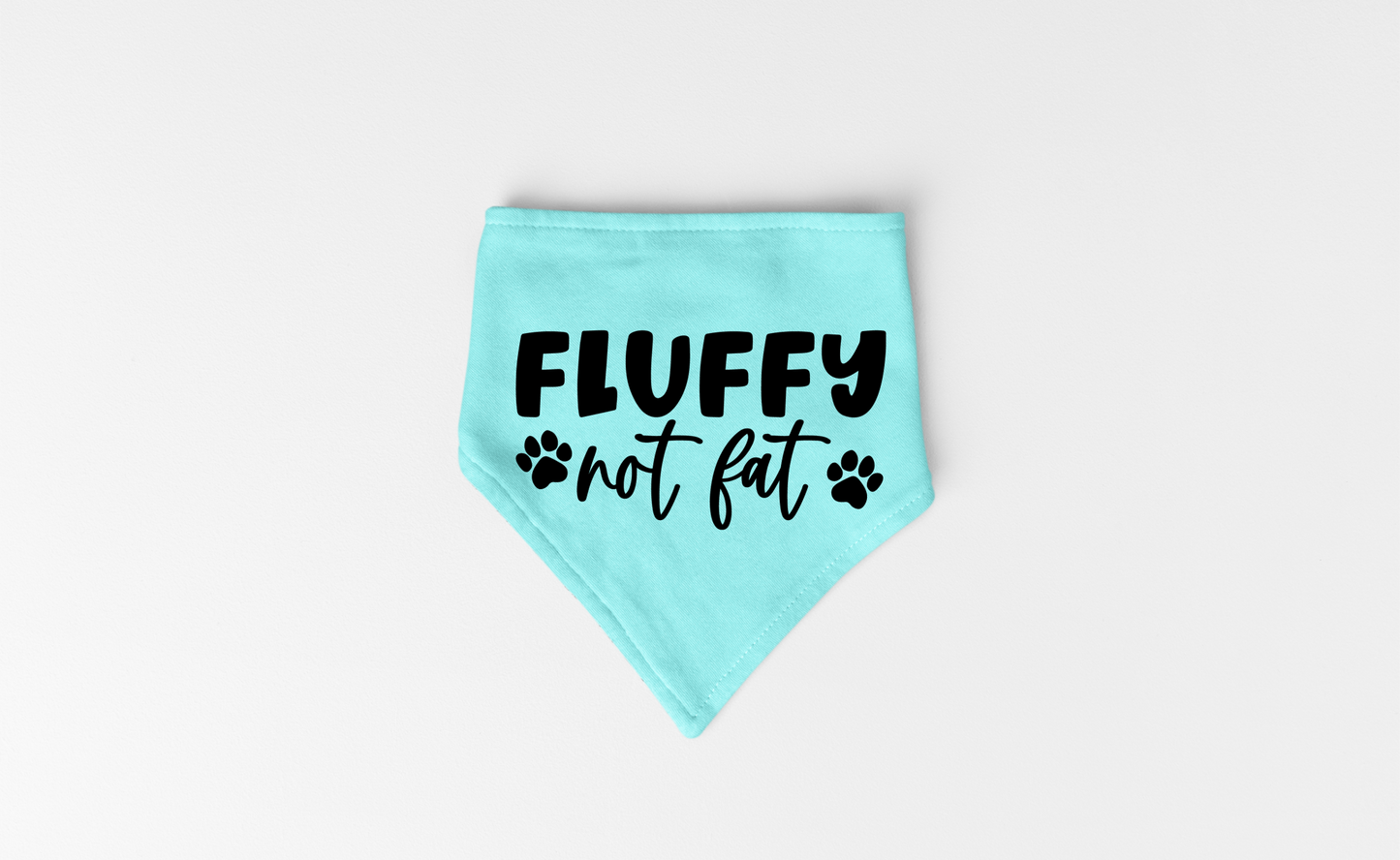 Fluffy Not Fat: Detachable Collar Dog Bandana