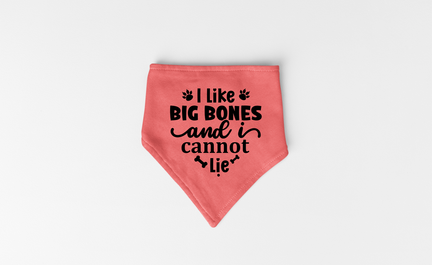 I Like Big Bones and I Cannot Lie: Detachable Collar Dog Bandana