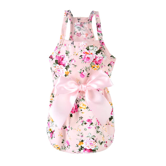 Dress Your Pet in Style with Our Floral Bowknot Princess Skirt!
